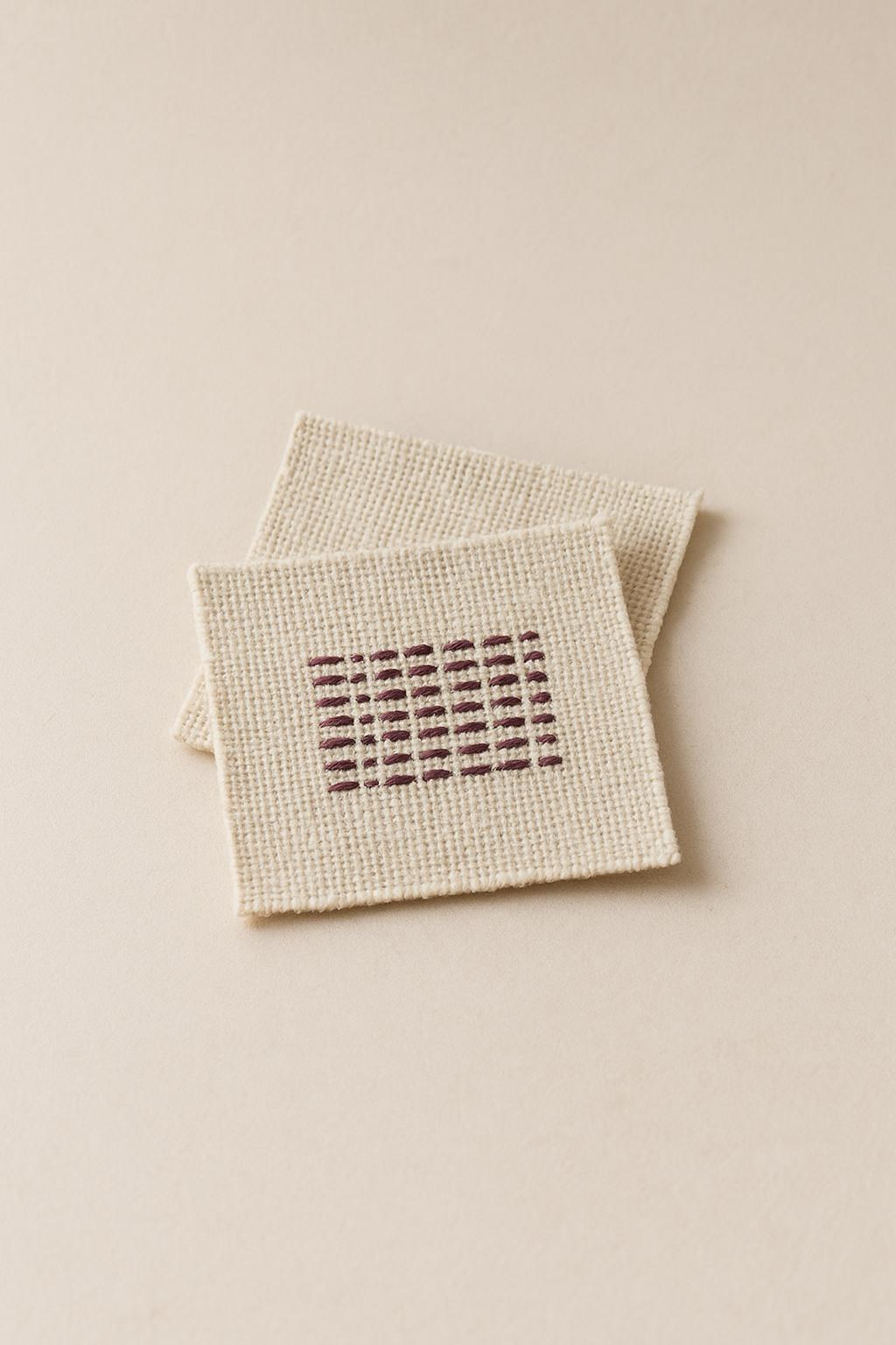 Raw Linen Darning Patch, Pair